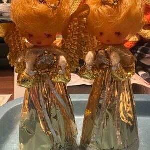 Vintage Christmas angel tree toppers
